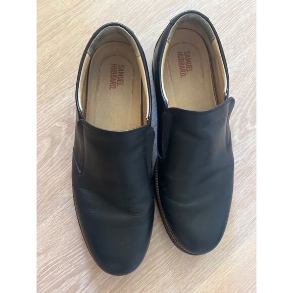 Samuel Hubbard Men’s 10 M Frequent Traveler Slip-On Black Leather Dress Shoe - Picture 3 of 7